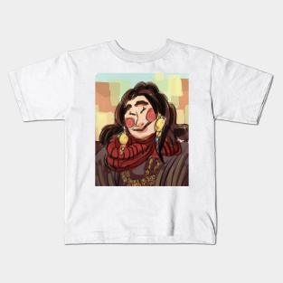 Portrait colorful lady Kids T-Shirt